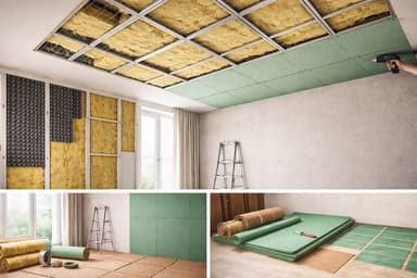 Шумоизоляция в квартире: что лучше делать первым — стены, потолок или пол? /